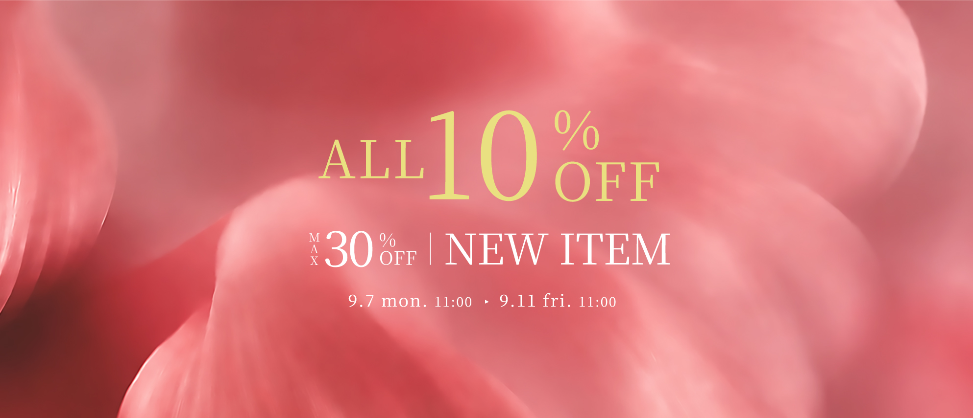 全品10%OFFセール＆新商品登場